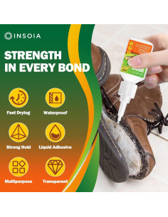 Pegamento Super Claro INSOIA 20g para Reparación de Zapatos 2