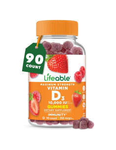 Gominolas de Vitamina D3 10000UI Lifeable - 90 Unidades