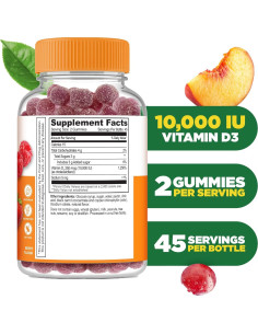 Gominolas de Vitamina D3 10000UI Lifeable - 90 Unidades 2