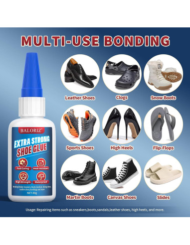 Pegamento para Zapatos BALORIZ 30g - Adhesivo Fuerte Secado Rápido