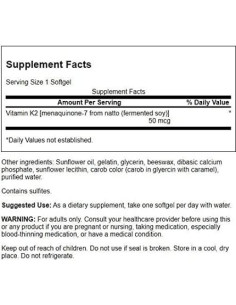 Vitamina K2 Swanson Menaquinona-7 50 mcg 90 Geles 2