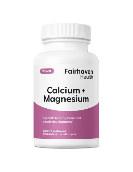 Suplemento Calcio y Magnesio Fairhaven Health 500mg/200mg