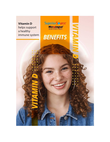 Vitamina D3 5000 UI Superior Source - 100 Tabletas Sublinguales