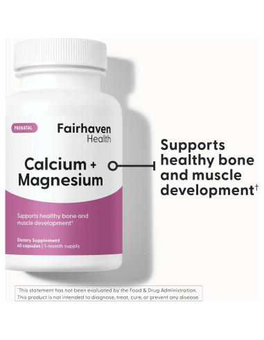 Suplemento Calcio y Magnesio Fairhaven Health 500mg/200mg
