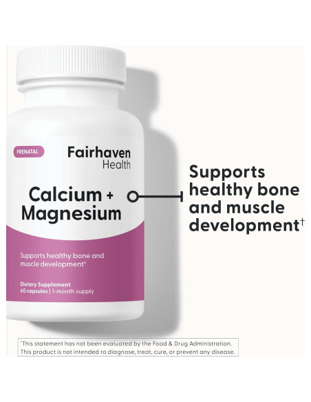 Suplemento Calcio y Magnesio Fairhaven Health 500mg/200mg