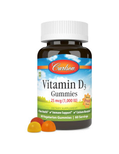 Gominolas de Vitamina D3 Carlson 1000 UI 60 Unidades Vegetarianas