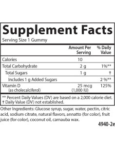 Gominolas de Vitamina D3 Carlson 1000 UI 60 Unidades Vegetarianas 2
