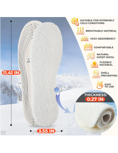 Insertos Universales de Lana para Zapatos - Plantillas de Piel de Oveja 2