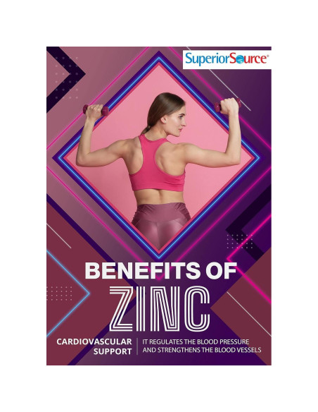 Suplemento de Zinc Superior Source con Vitamina C y D3 - 90 Tabletas Disolubles Suplemento de Zinc Superior Source con Vitamina C y D3 - 90 Tabletas Disolubles