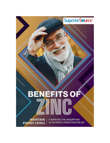 Suplemento de Zinc Superior Source con Vitamina C y D3 - 90 Tabletas Disolubles Suplemento de Zinc Superior Source con Vitamina C y D3 - 90 Tabletas Disolubles