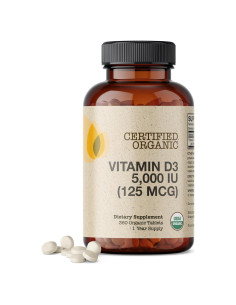Vitamina D3 Orgánica Futurebiotics 5000 UI 360 Tabletas