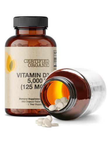 Vitamina D3 Orgánica Futurebiotics 5000 UI 360 Tabletas
