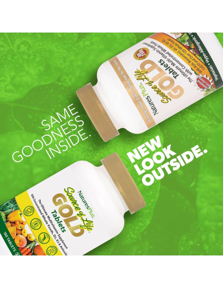 Multivitaminas Fuente de Vida Oro Nature's Plus - 180 Tabletas - Con D3 y B12 - Vegetariano y Sin Gluten Multivitaminas Fuente de Vida Oro Nature's Plus - 180 Tabletas - Con D3 y B12 - Vegetariano y Sin Gluten