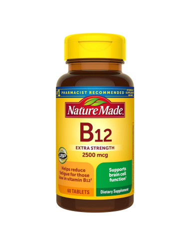 Vitamina B12 Extra Fuerte Nature Made 2500 mcg 60 Tabletas