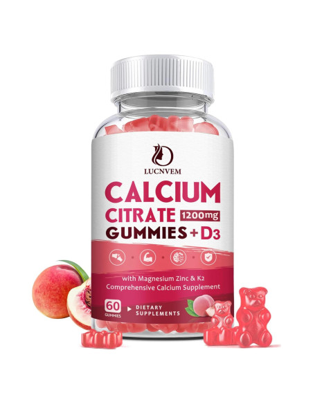 Gomas de Citrato de Calcio 1200mg LUCNVEM con Vitamina D3 Gomas de Citrato de Calcio 1200mg LUCNVEM con Vitamina D3