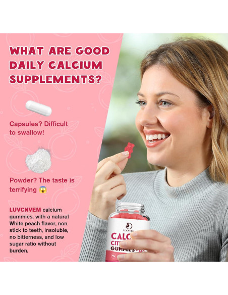 Gomas de Citrato de Calcio 1200mg LUCNVEM con Vitamina D3 Gomas de Citrato de Calcio 1200mg LUCNVEM con Vitamina D3