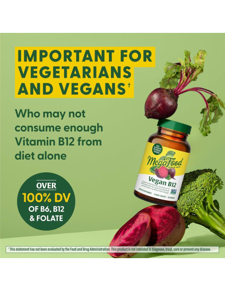 MegaFood Vitamina B12 Vegana 30 Tabletas - Energía y Nervios MegaFood Vitamina B12 Vegana 30 Tabletas - Energía y Nervios