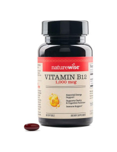 NatureWise Vitamina B12 1000 mcg - Suplemento Energético 60 Gelatinas