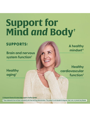 MegaFood Vitamina B12 Methyl 3000mcg Vegana 90 Cápsulas