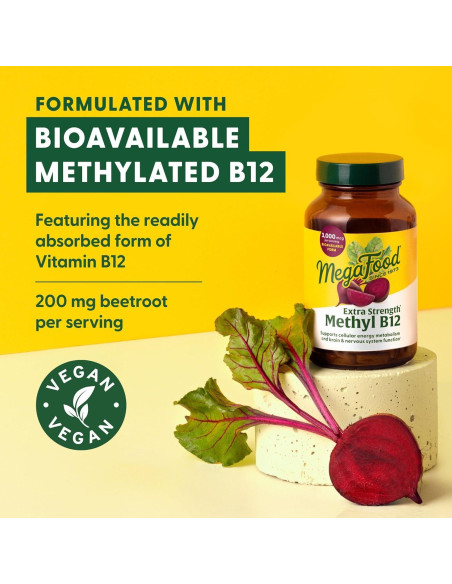 MegaFood Vitamina B12 Methyl 3000mcg Vegana 90 Cápsulas MegaFood Vitamina B12 Methyl 3000mcg Vegana 90 Cápsulas