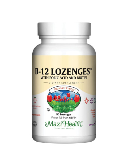 Pastillas Sublinguales de Vitamina B12 Maxi - 90 Unidades