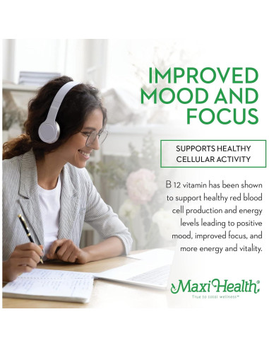 Pastillas Sublinguales de Vitamina B12 Maxi - 90 Unidades
