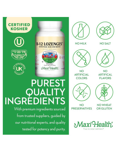 Pastillas Sublinguales de Vitamina B12 Maxi - 90 Unidades