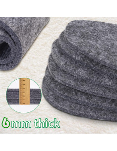 Plantillas de lana de fieltro cálidas MLDCJMILADO 27x9 cm 2