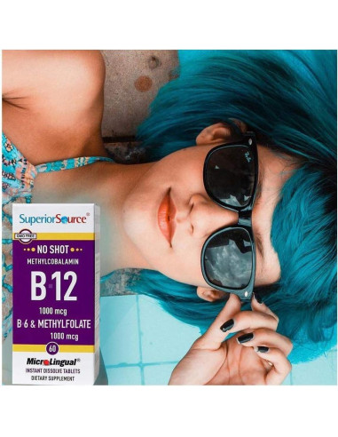 Vitamina B-12 Metilcobalamina 1000 mcg Superior Source - 60 Tabletas Sublinguales