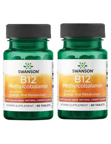 Vitamina B12 Metilcobalamina Swanson 2500 mcg 60 Tabletas