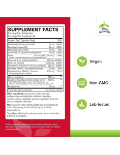 Suplemento Herbal Terry Naturally Pies y Nervios Saludables - 120 Cápsulas Veganas con Vitamina B12 y Boswellia 2