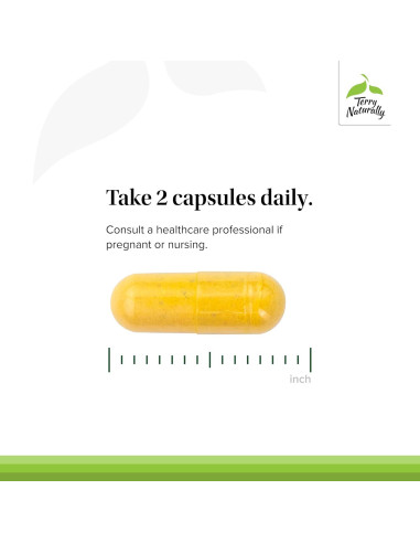 Suplemento Herbal Terry Naturally Pies y Nervios Saludables - 120 Cápsulas Veganas con Vitamina B12 y Boswellia