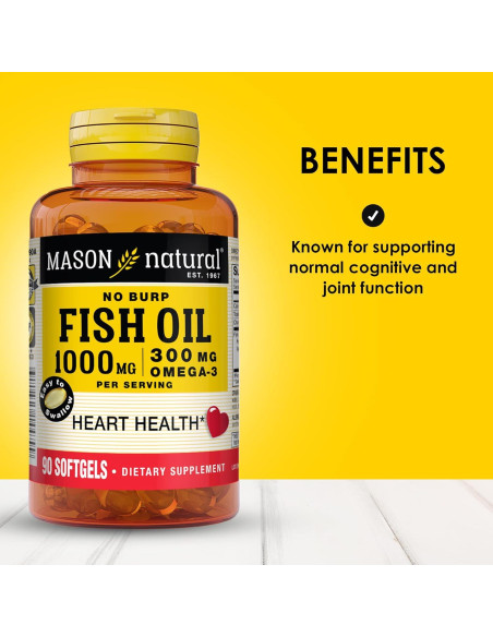 Suplemento Omega 3 Mason Natural 1000mg 90 Gelatinas Blandas