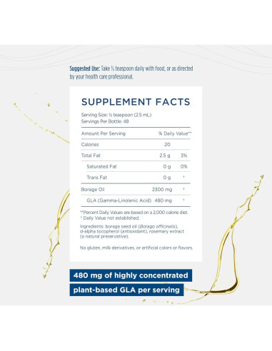 Aceite de Borraja Nordic Naturals 118ml Omega-6 Vegano