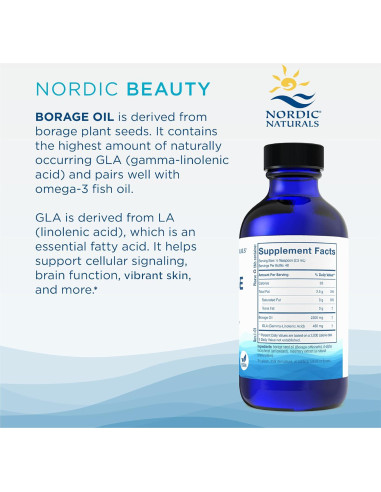Aceite de Borraja Nordic Naturals 118ml Omega-6 Vegano