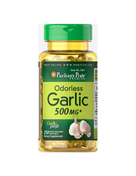 Suplemento Dietético Ajo Sin Olor Puritan's Pride 500mg 250 Gelatinas Suplemento Dietético Ajo Sin Olor Puritan's Pride 500mg 250 Gelatinas