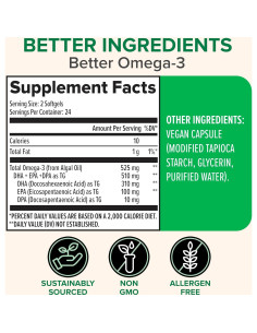 Suplemento Vegano Omega 3 Zenwise Health 48 Geles Blandos 2