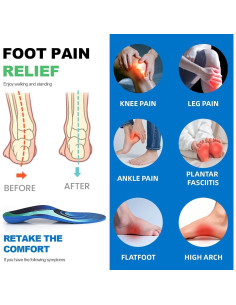 Plantillas Ortopédicas GRIAEDIT para Fascitis Plantar - Soporte Alto 240lbs+ 2