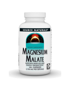 Malato de Magnesio Source Naturals 3750 MG - 200 Cápsulas