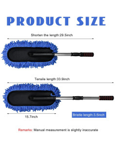 2 Plumones de Microfibra Sylvil para Auto, Limpiador Multifuncional 2