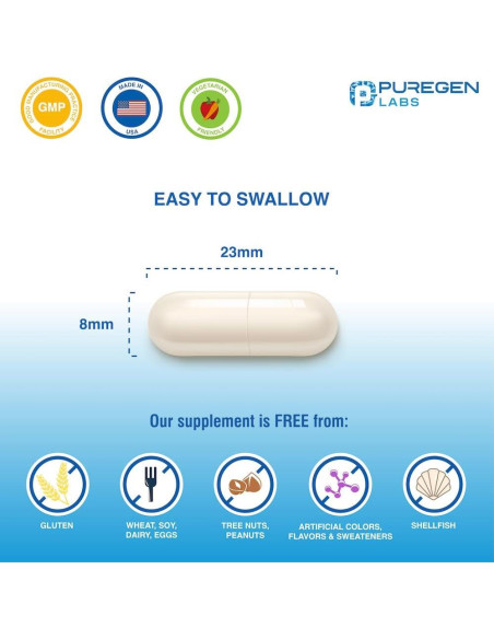 Suplemento de Bicarbonato de Potasio Puregen Labs 1020 mg 240 Cápsulas Vegetarianas