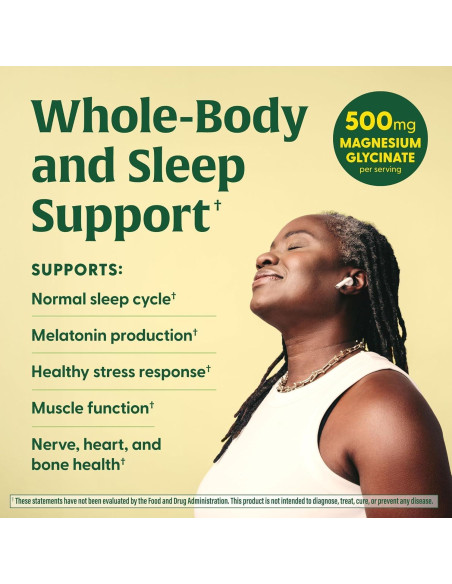 MegaFood Magnesio Glicinato 500mg - Suplemento Digestivo - 120 Cápsulas