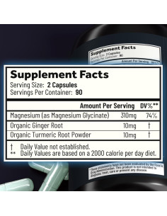 Cápsulas de Glicinato de Magnesio Método Holístico 180 Veganas 2