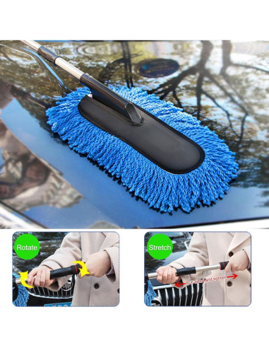 2 Plumones de Microfibra Sylvil para Auto, Limpiador Multifuncional