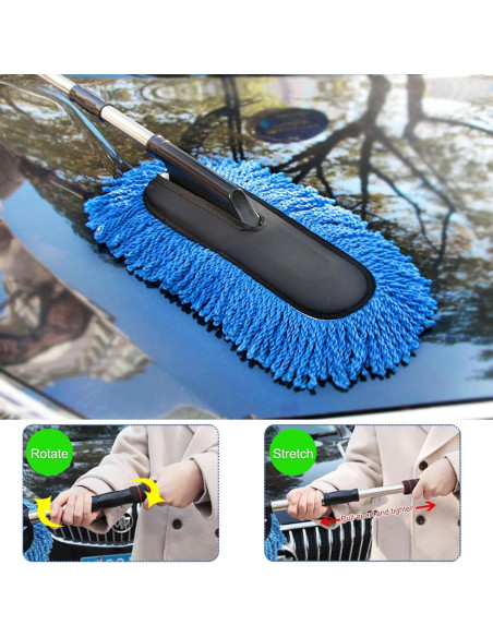 2 Plumones de Microfibra Sylvil para Auto, Limpiador Multifuncional