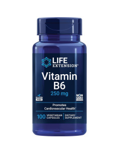 Life Extension Vitamina B6 250mg + Magnesio 500mg - 100 Cápsulas Vegetarianas 2