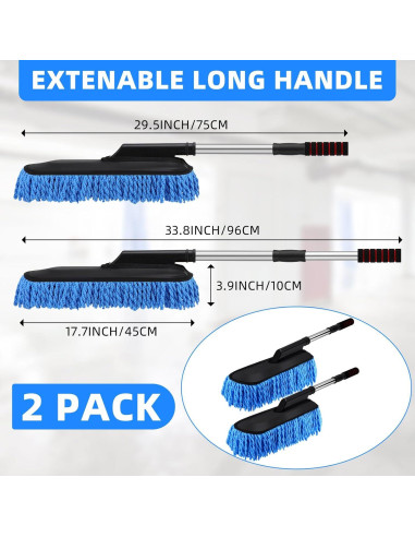 Kit de Limpiador de Auto Tanlade 2 Piezas con Mango Extensible