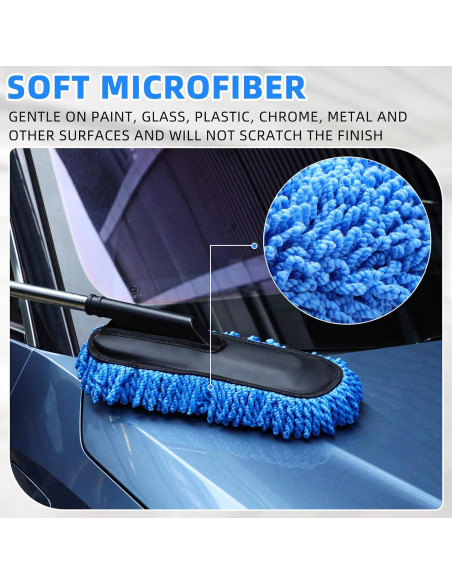 Kit de Limpiador de Auto Tanlade 2 Piezas con Mango Extensible