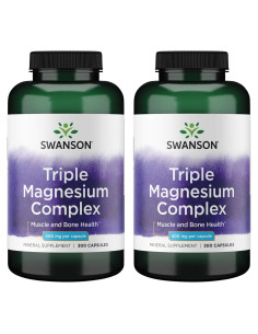 Complejo de Magnesio Triple Swanson 400 mg 300 Cápsulas