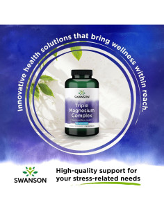 Complejo de Magnesio Triple Swanson 400 mg 300 Cápsulas 2